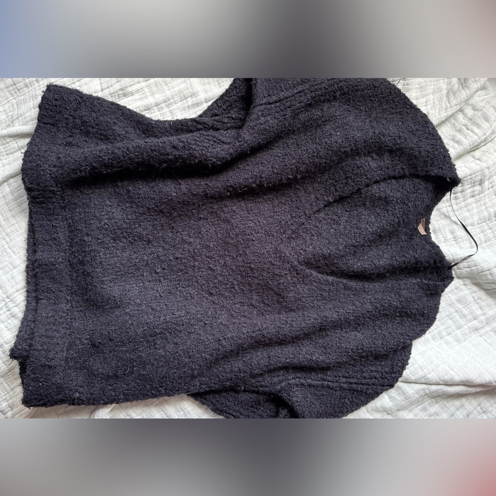 Cozy Black Textured Sweater from Free People